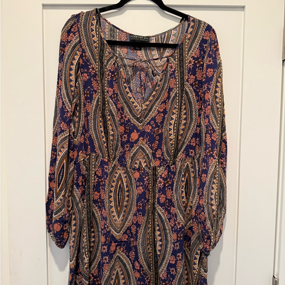 Forever 21 Paisley Print Plus Size Dress